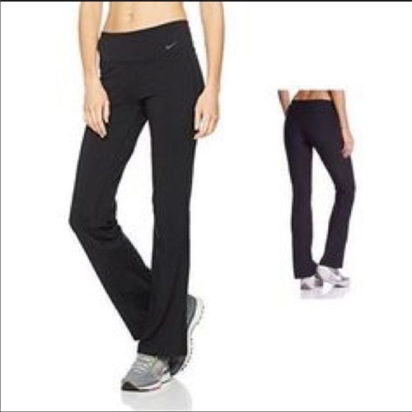 Nike Pants - NWT Nike: Extra Small Long Black Flare Workout Leggings